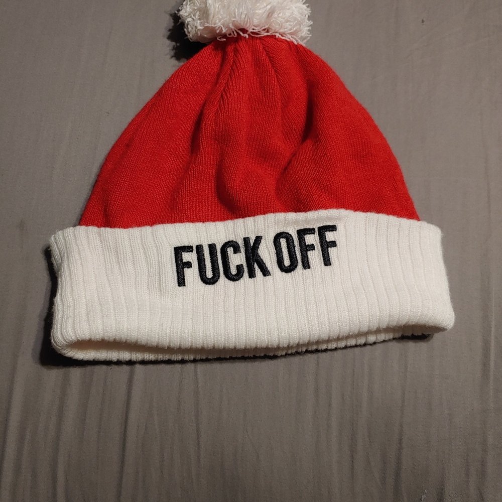 Spencer's Red and White Striped Beanie